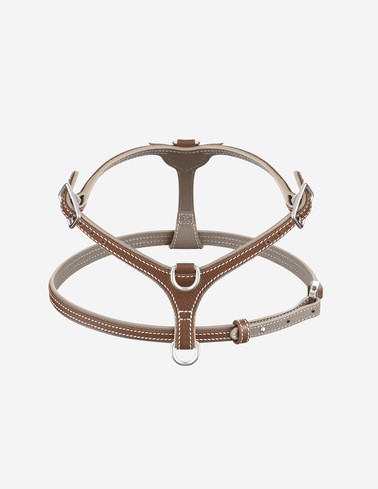 The Petite — Arnês Ultra-Leve da PAGERIE em cor Walnut — detalhe do acabamento
