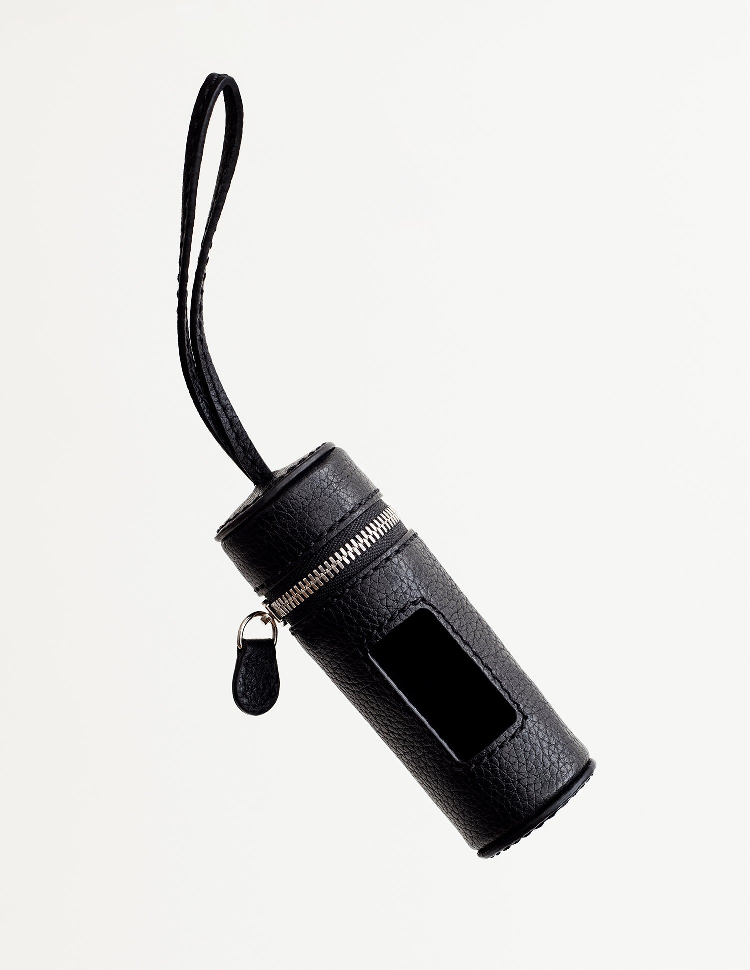 Porta-sacos The Pochette em pele preta Noir