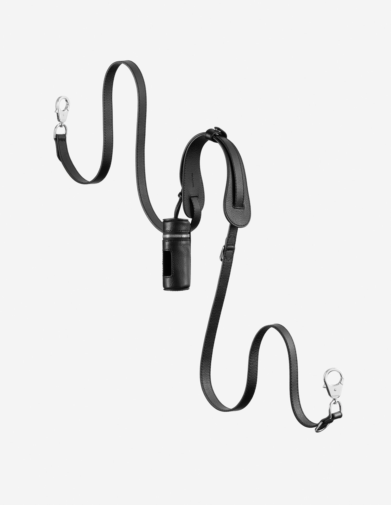 Trela The Tascher em pele preta Noir — vista principal