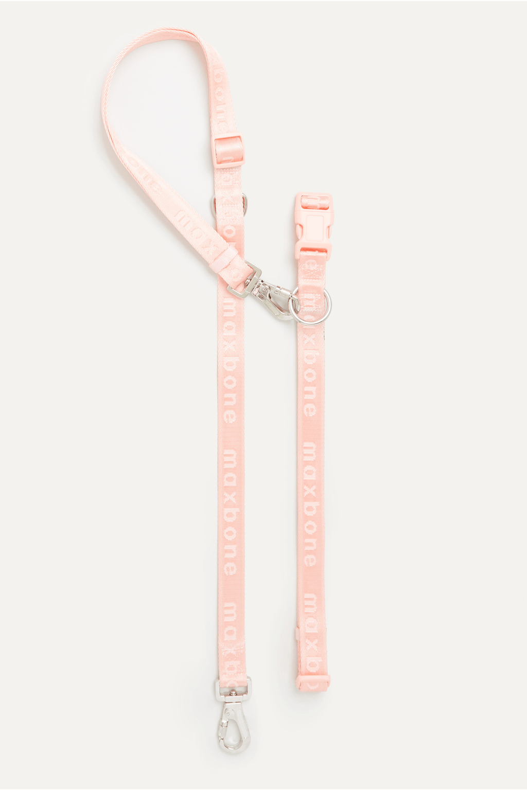 Trela GO! With Ease Hands Free Leash premium da Maxbone em Peach — detalhe das ferragens (90)