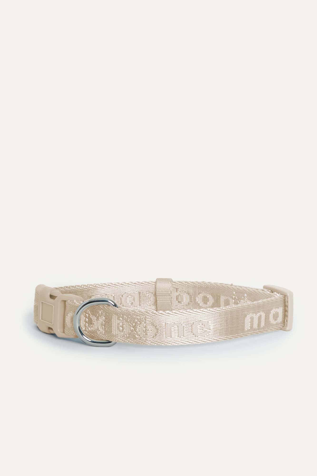 Coleira Signature Collar premium da Maxbone em Ivory — detalhe da textura (20)