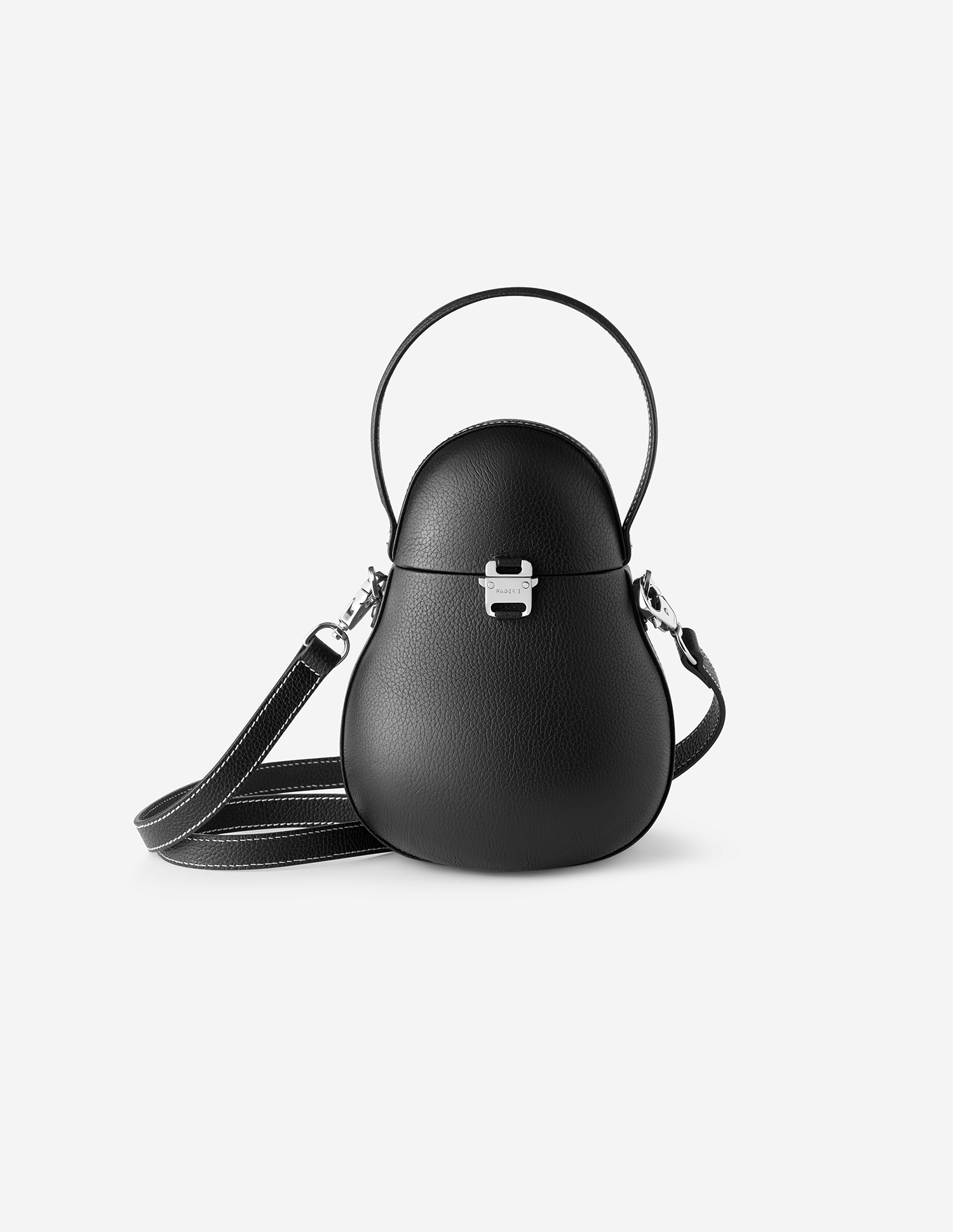 Bolsa clutch The Ève em pele preta Noir — vista principal