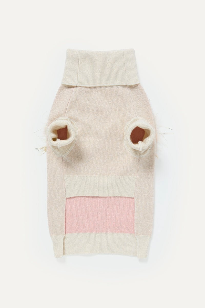 Roupa maxbone x Hollywood Heart Jumper premium da Maxbone em rosa — detalhe da textura (08)